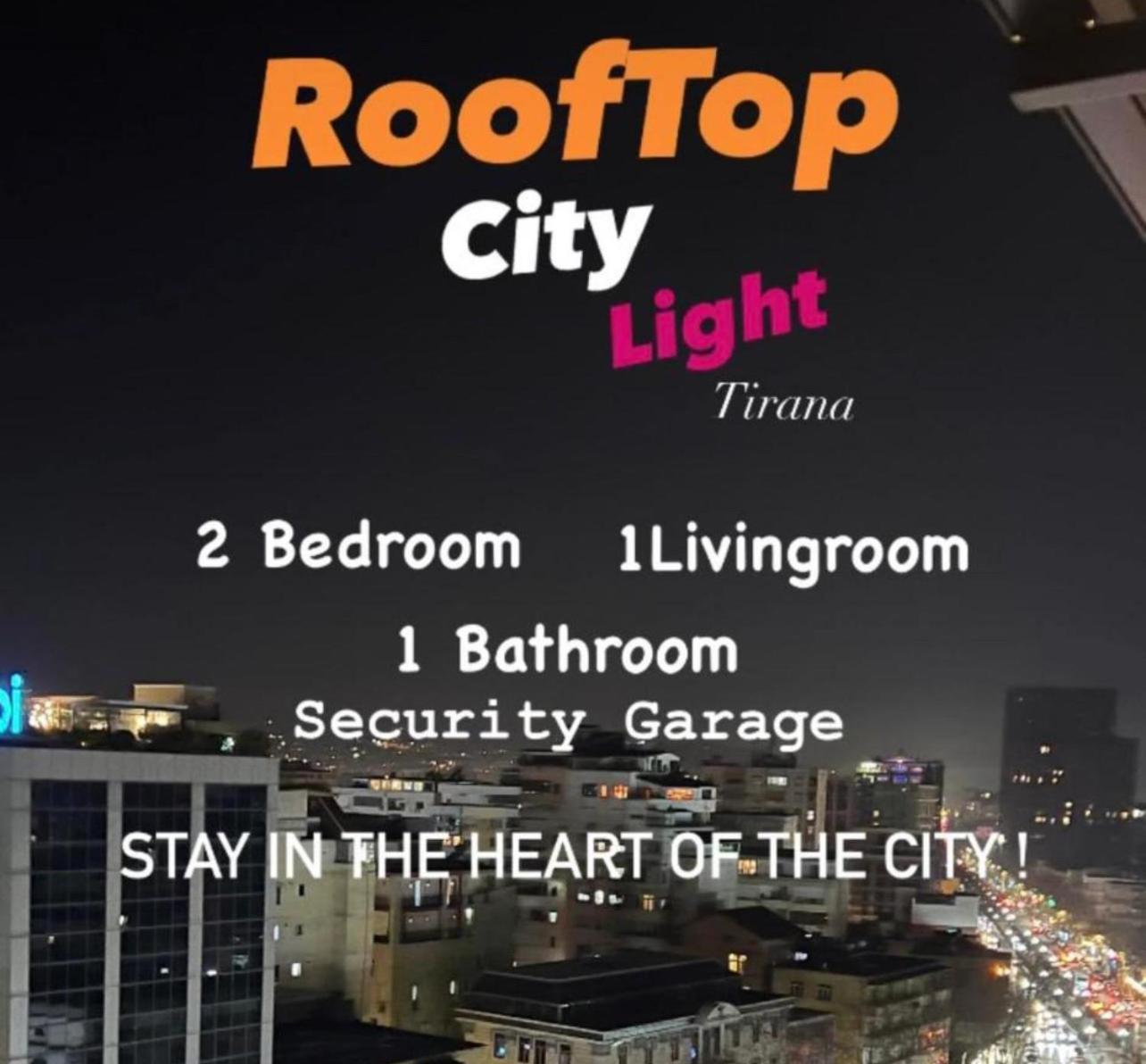 Rooftop City Light Tirana Kültér fotó